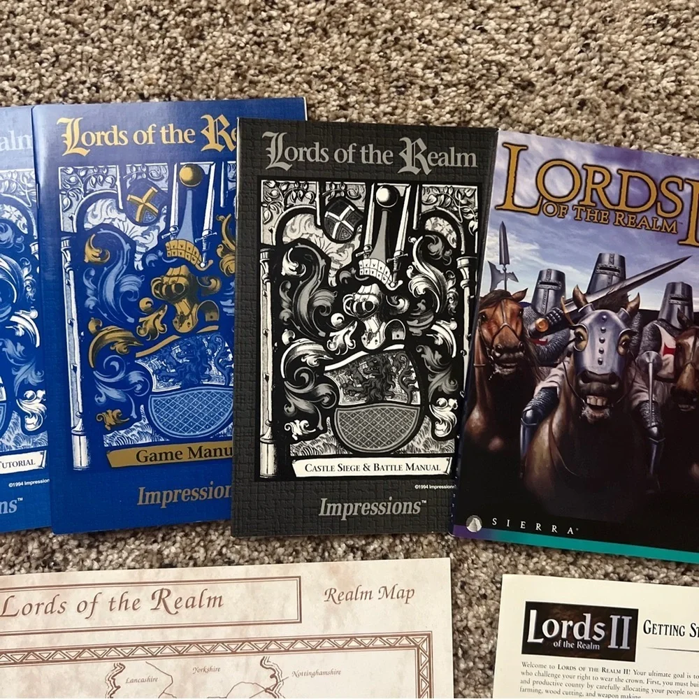Lords Royal Collection 4 Disc Set Map 5 Manuals Reference Card PC Game